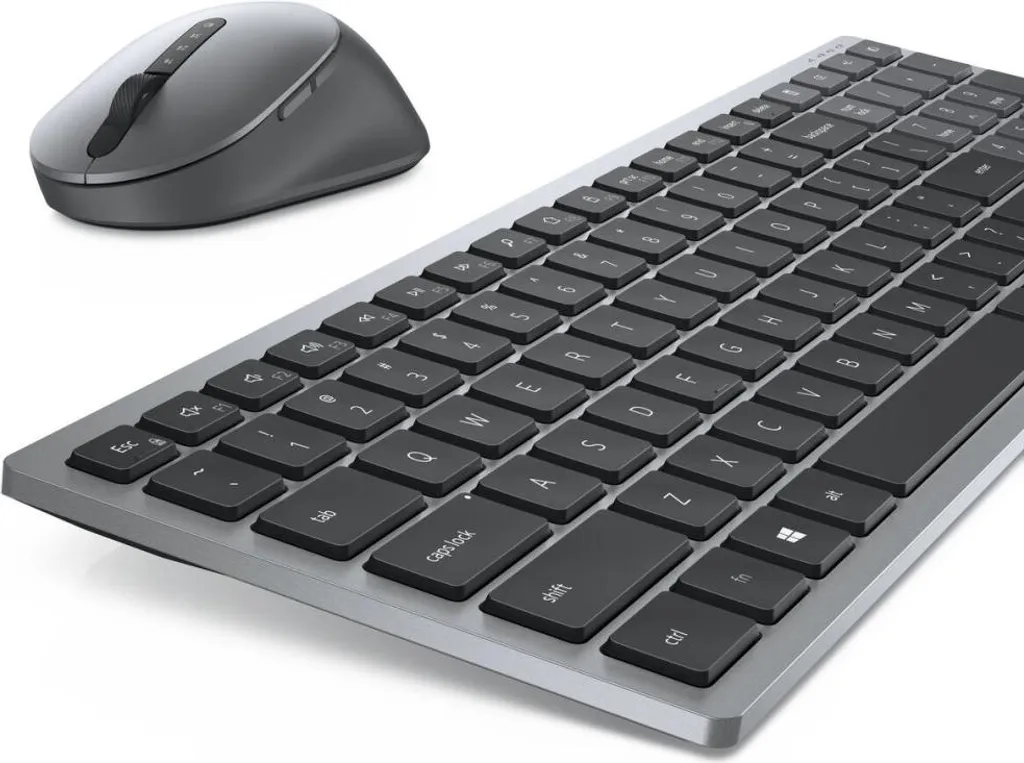 Ensemble Clavier et Souris Multi-périphériques Dell KM7120W Gris