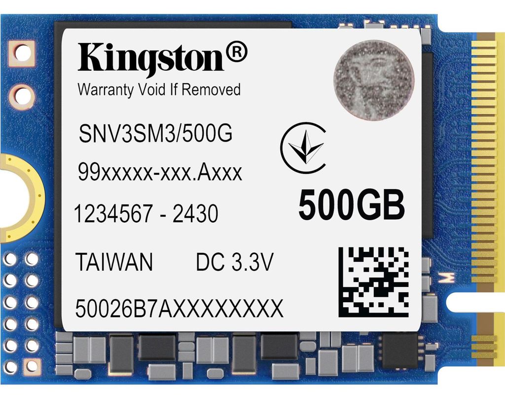 SSD Kingston NV3 1TB M.2 2230 PCIe 4.0 NVMe 6000MB/s 3D Produktbild 