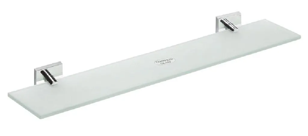 Sapho X-SQUARE - Scaffale, lunghezza 600 mm, vetro latte/cromo XQ603