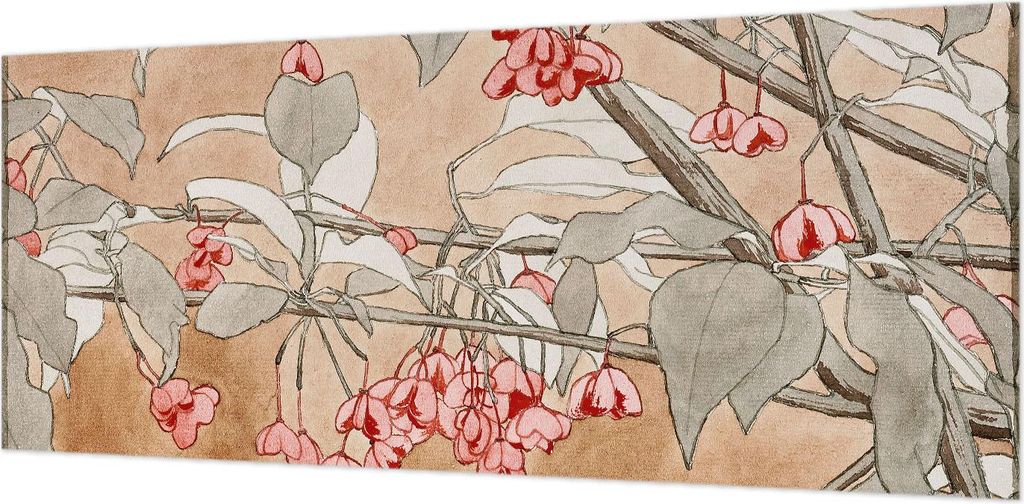 Wandtapete - Dekorative Tapete für Wohnzimmer- Tapetenfolie für Wanddekoration - 208x146 cm - Florale Harmonie