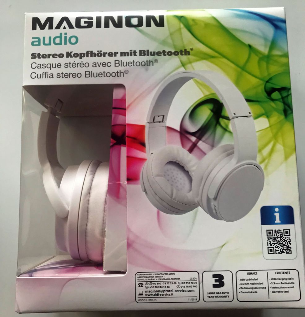 Stereo-Kopfhörer mit Bluetooth und integriertem Mikrofon Produktbild 