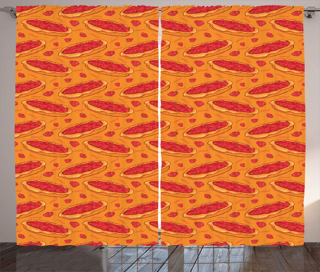 Rideaux de Salon Universels Motif Rustique Tartes 280x225 cm Abakuhaus