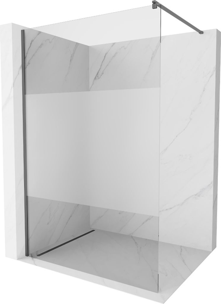 Mexen Kioto Walk-in Duschwand 120x200cm, Transparent/Matt, Gunmetal