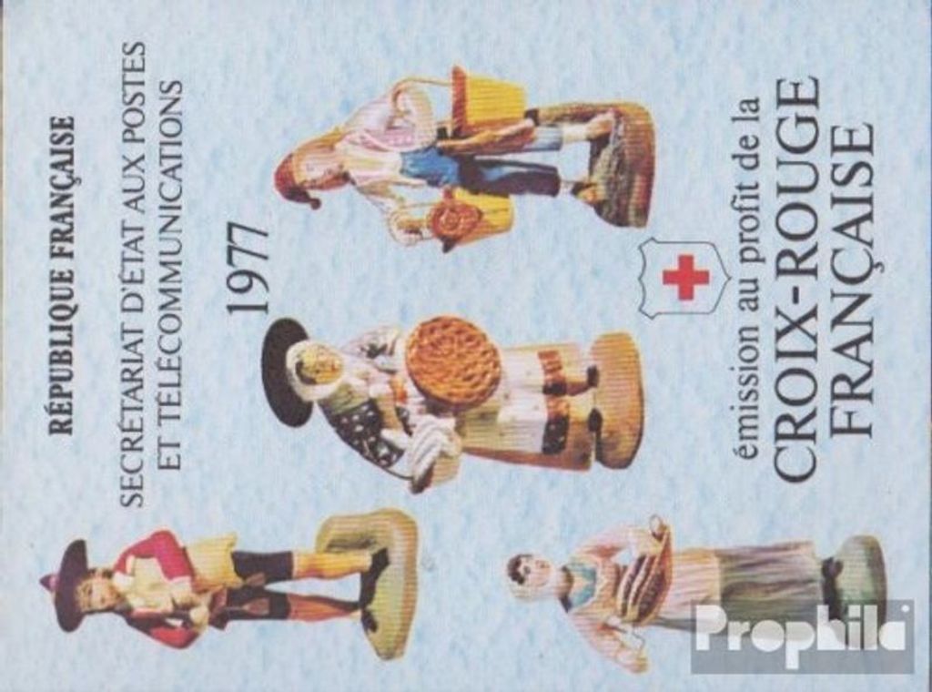 Briefmarken Frankreich 1977 Mi 2054-2055MH (kompl.Ausg.) Markenheftchen postfrisch Rotes Kreuz