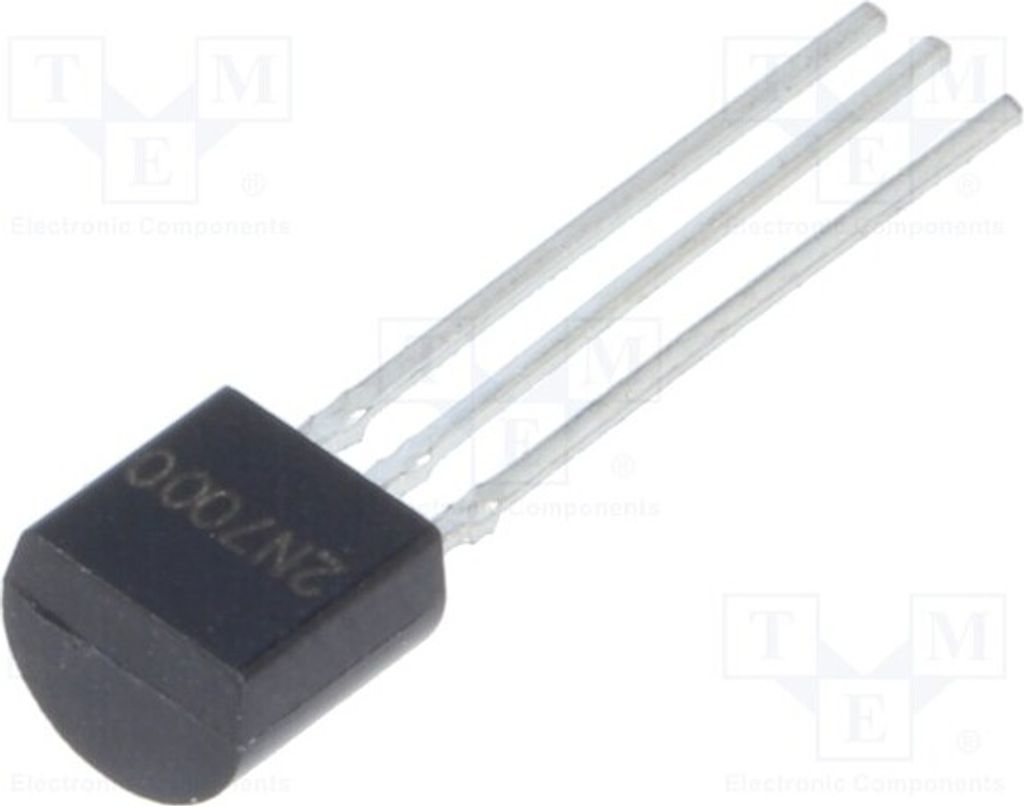 10x Transistor: N-MOSFET 60V 0,35W unipolar 0,2A TO92 2N7000 N-Kanal-Transistoren