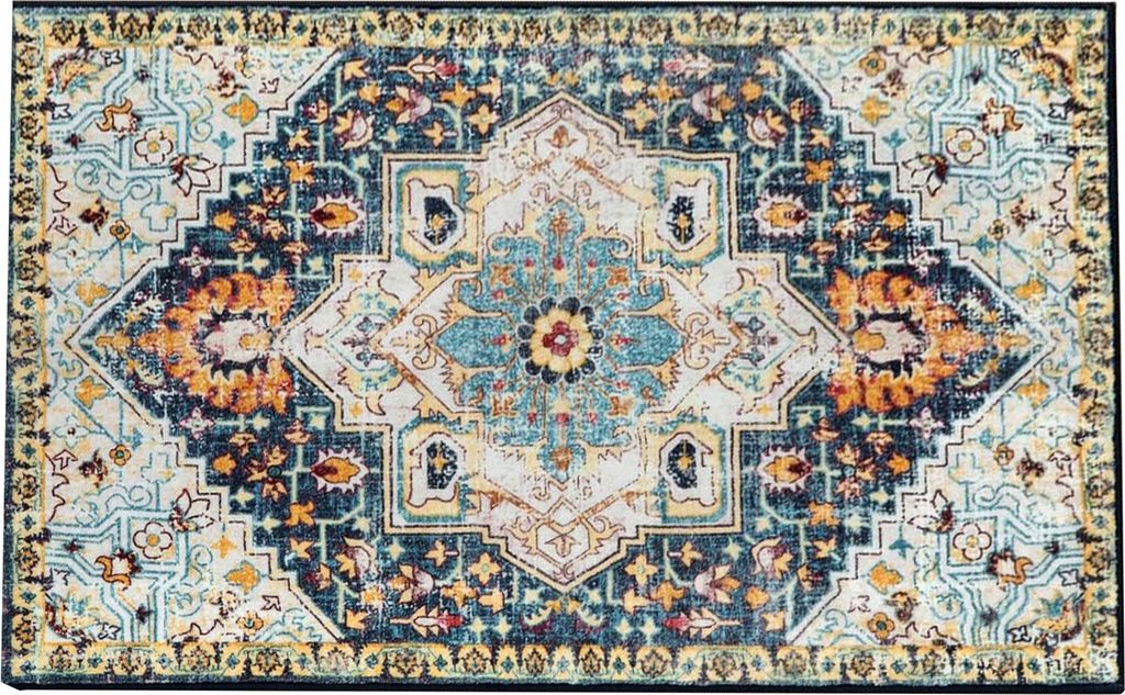 Teppich für Zuhause, Vintage-Stil, persischer Ethno-Stil, rutschfest, tolle Wasseraufnahme, schnelltrocknend, Dekoration, Badezimmer, Schlafzimmer...
