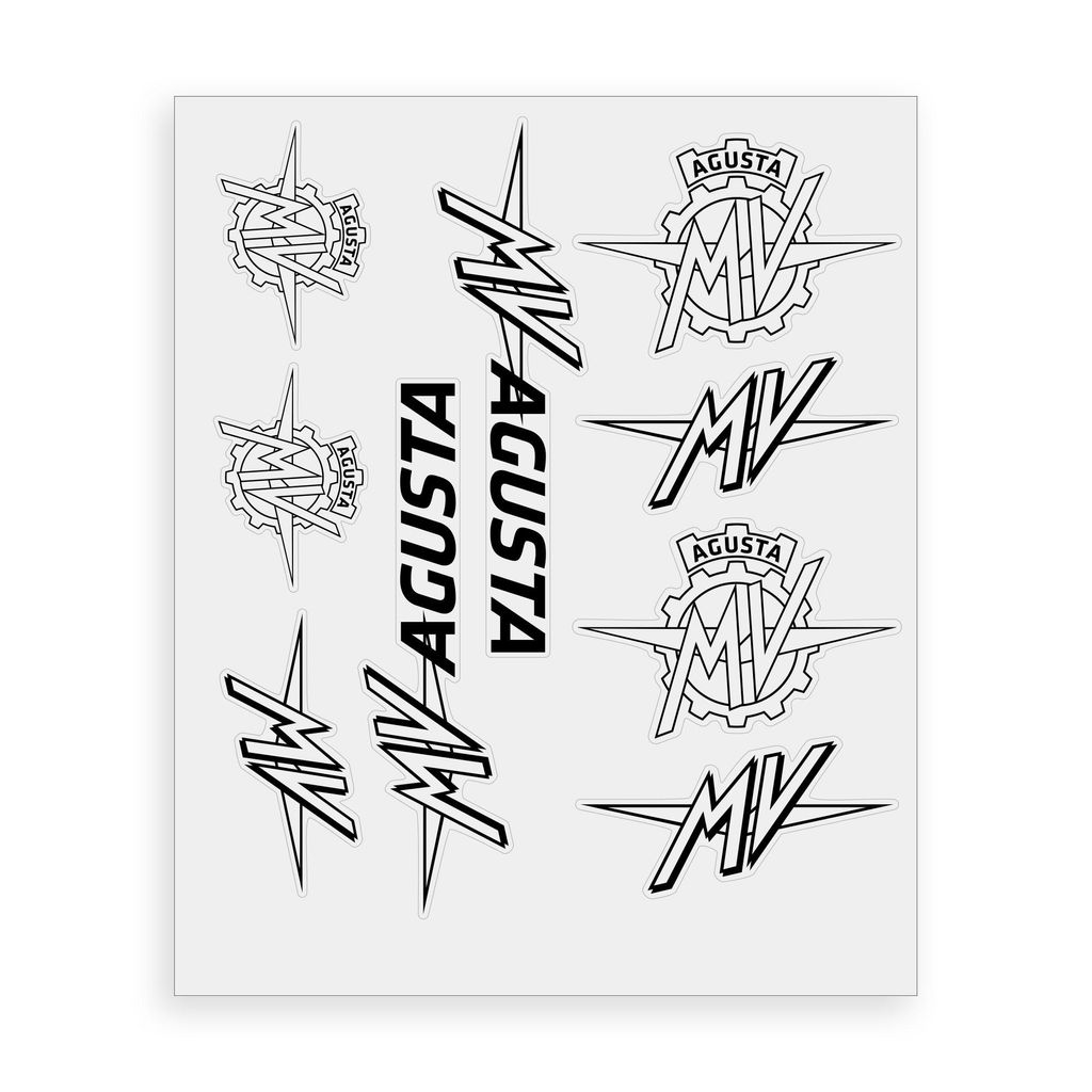 Autocollants pour MV Agusta – Lot de 9 autocollants de Image du produit 