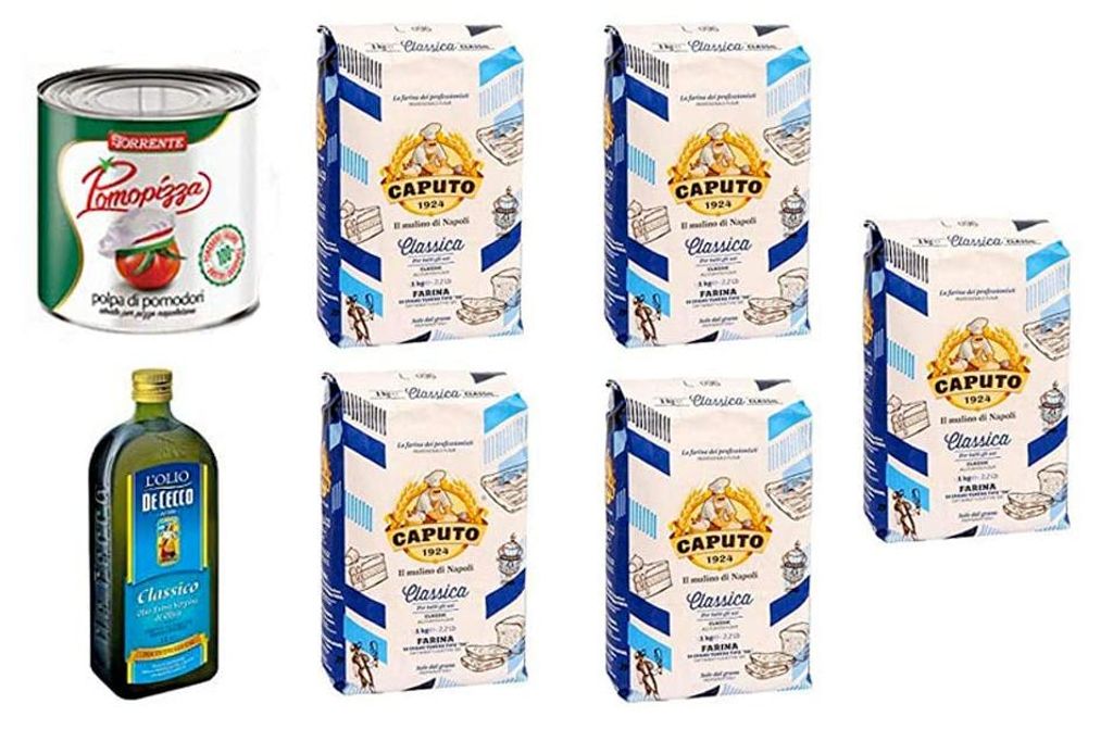 Caputo STARTER Kit PIZZA Napoletana margherita Torrente De cecco Olivenöl
