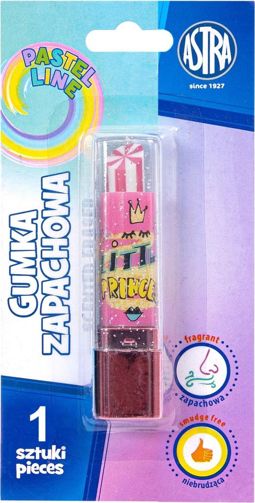 Duftender Radiergummi-Lippenstift Blister Astra
