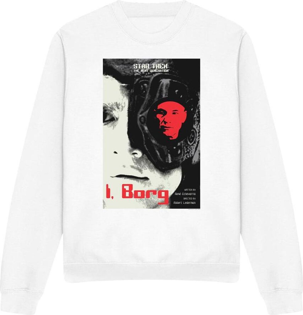 Star Trek - "The Next Generation Season 5 Episode 23" Sweatshirt für Herren/Damen Uni TV11915 (L) (Weiß)
