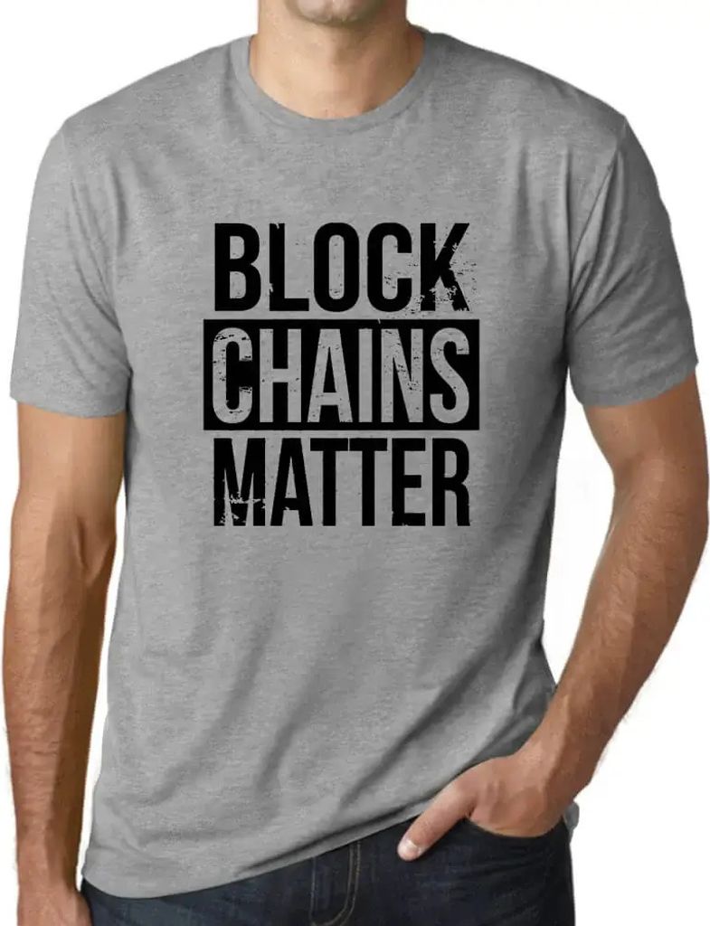 Herren Grafik T-Shirt Blockchains sind wichtig für Kryptowährungen – Blockchains Matter Cryptocurrency – Öko-Verantwortlich Vintage Jahrgang...