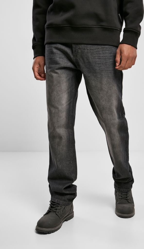 Southpole Hose Streaky Basic Denim Regular Fit Black Sand-40/34