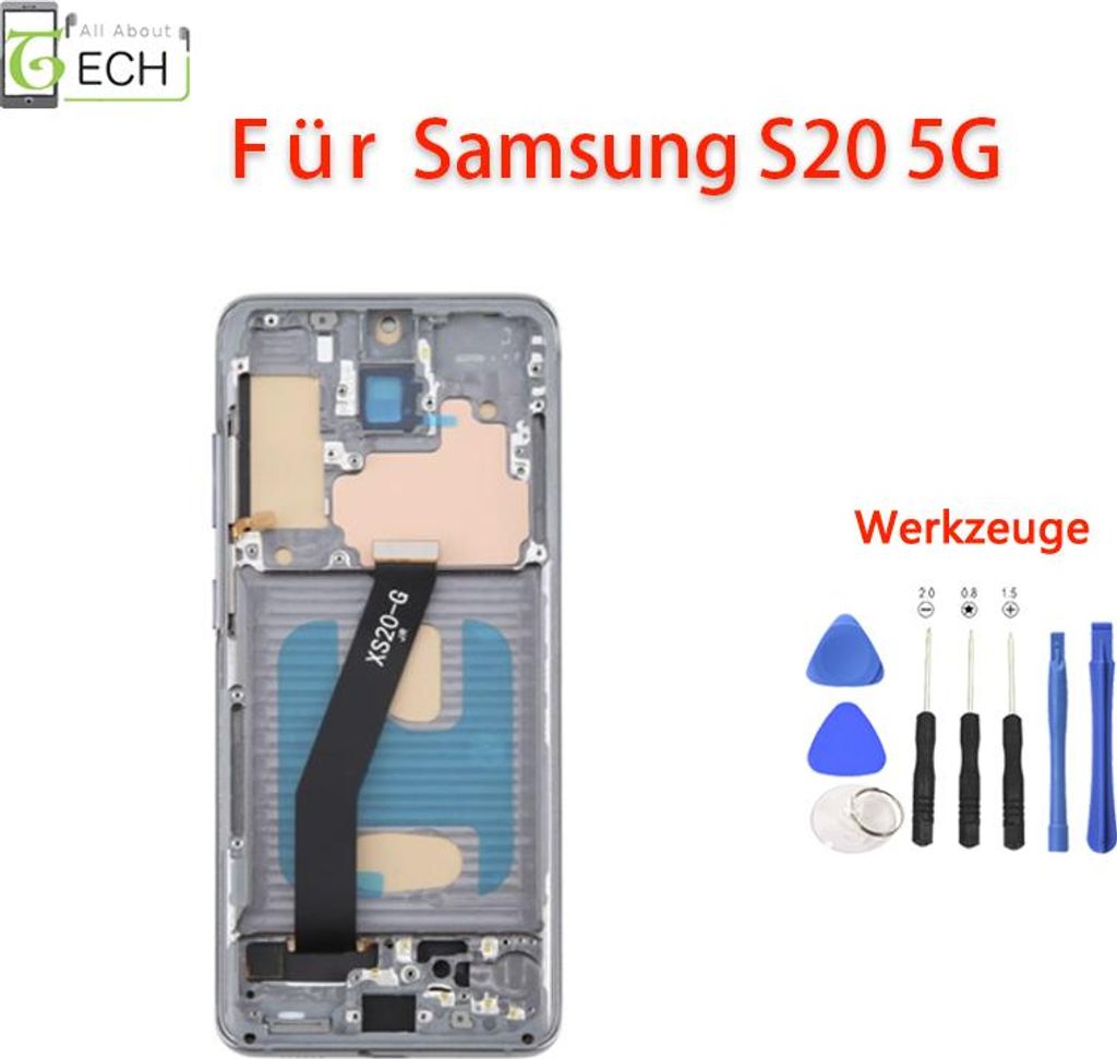 Für Samsung Galaxy S20 5G G981 LCD Display TFT mit Rahmen Produktbild 
