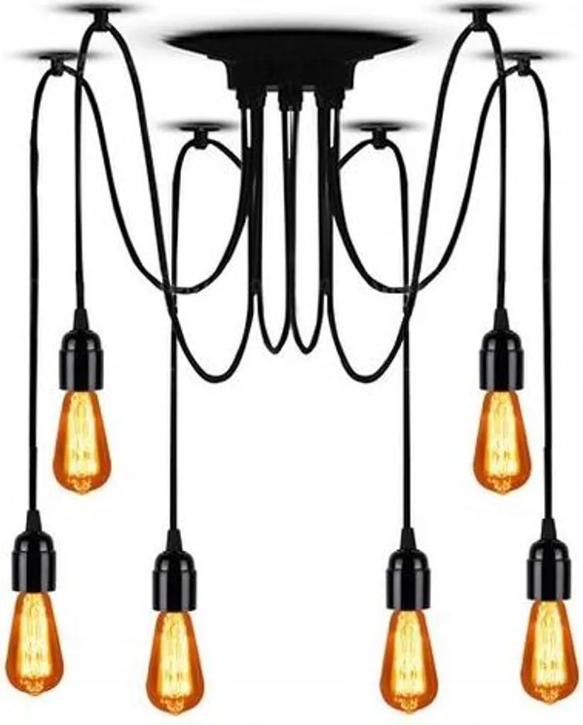 Solution Éclairage Grand Volume Toolight Spider 6 Noir Ajustable JDL-01