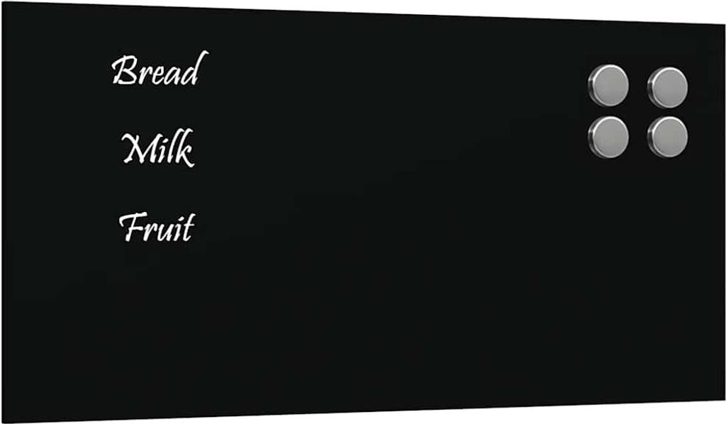 Cloris DesignMöbel Magnettafel Wandmontage Schwarz 40x20cm Hartglas - Magnettafeln & Whiteboards DE505230