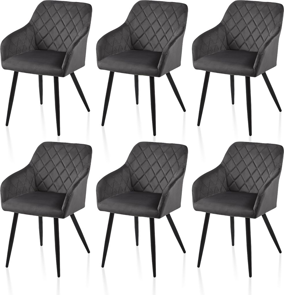 CLIPOP Chaises de salle à manger, lot de 6 chaises de Image du produit 