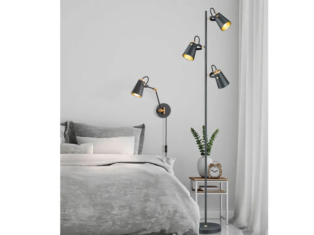 Applique EDWARD Trio Lighting 208870132 | Illuminazione Interni Nera - 6