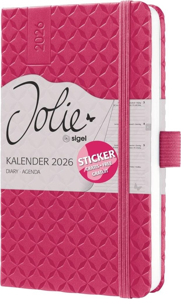 sigel J6104 sigel calendario tascabile Jolie Flair 2026, Immagine del prodotto 