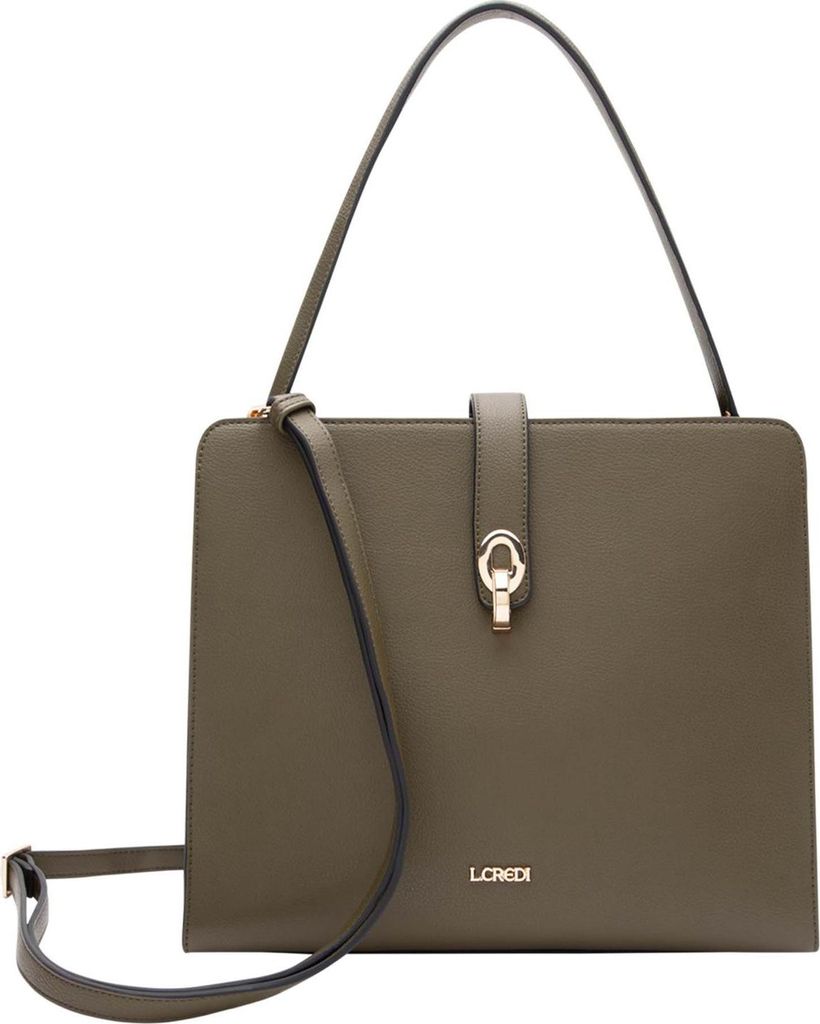 L.CREDI Schultertasche Umhängetasche Petronella Shoulder Bag Forest olivgrün