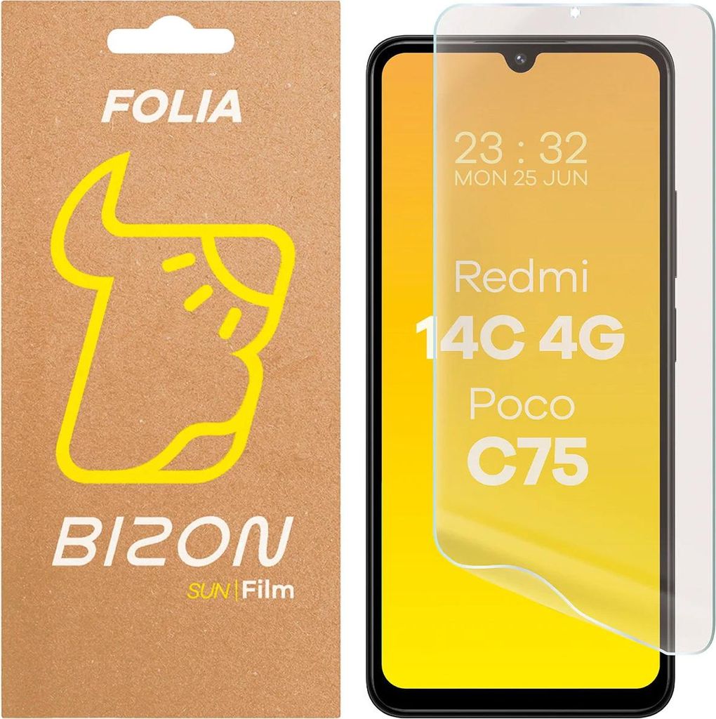 Matte Folie für Xiaomi Redmi 14C 4G / POCO C75, Bizon Glass Film Sun, 1 Stück