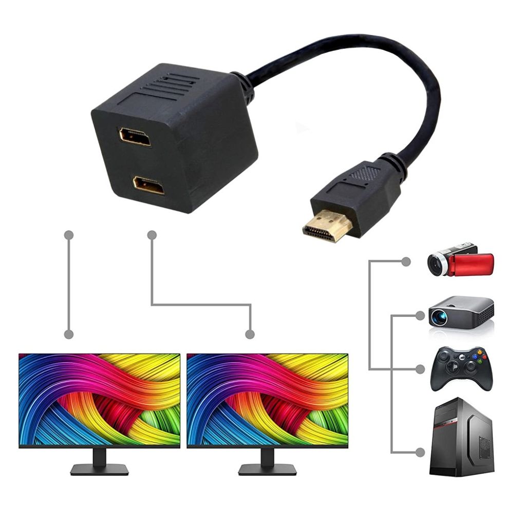 Techly HDMI Videokabel Splitter Stecker auf 2x HDMI Buchse Immagine del prodotto 
