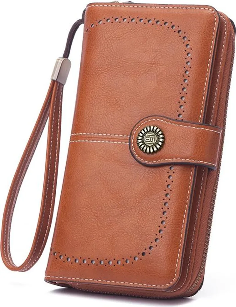 Idea Regalo: Portafoglio Donna INF Marrone RFID con Confezione Elegante