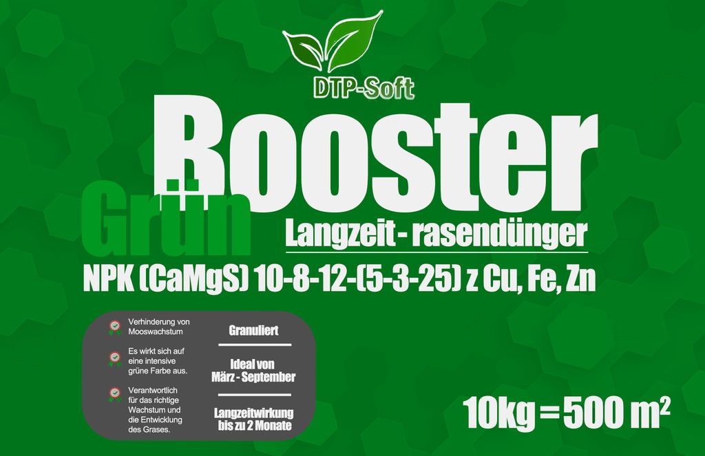 Hnojivo na trávník Anti-Moss 10 kg na 500 m² Posilovač Obrázek produktu 3