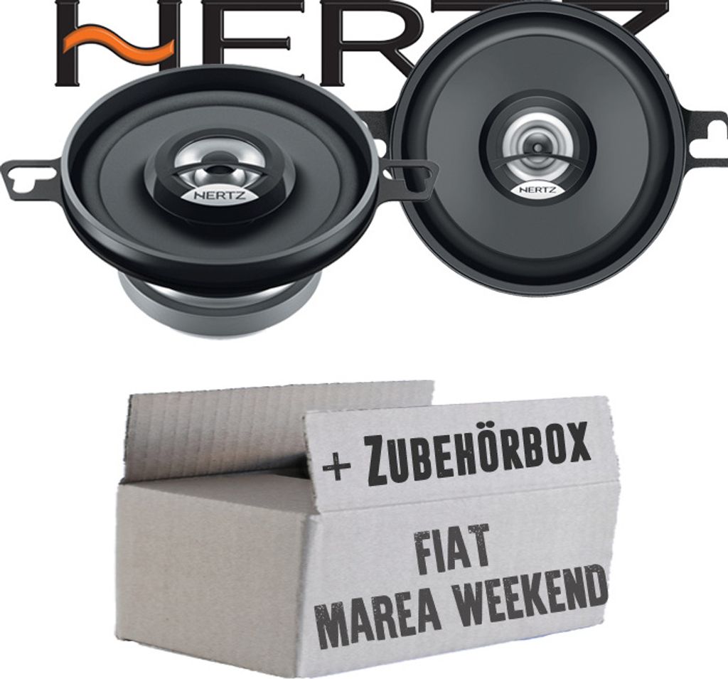 Hertz DCX 87.3 - 8,7cm Koax Lautsprecher - Einbauset passend für Fiat Marea Weekend - justSOUND