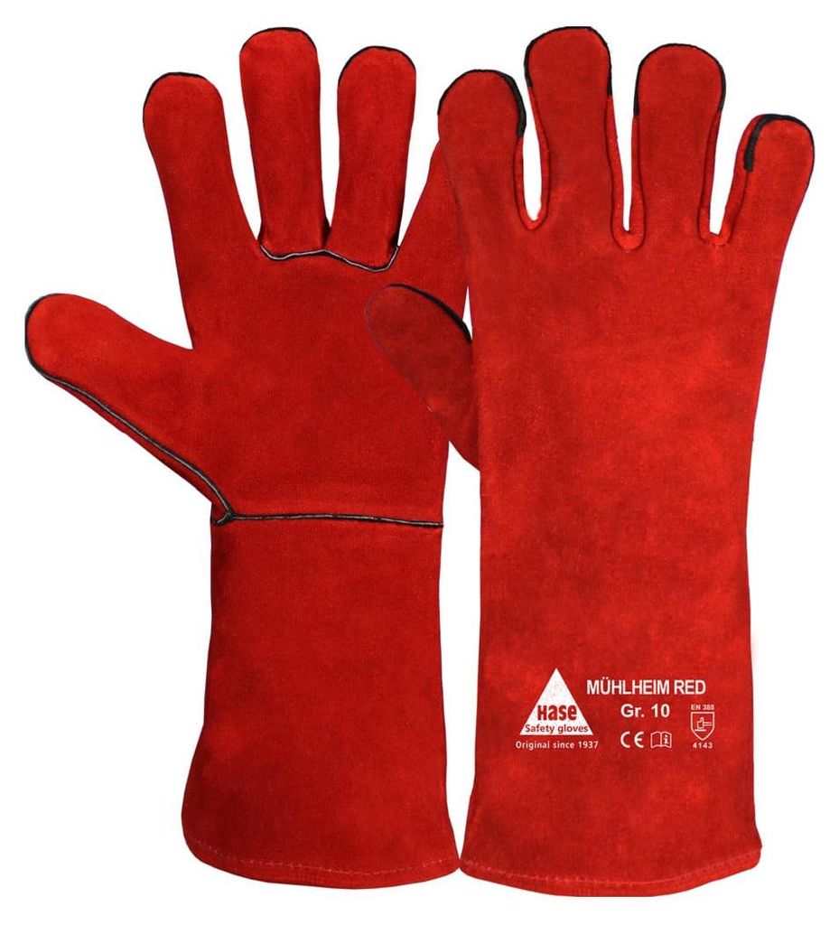 Hase MÜHLHEIM RED, Schweißerhandschuh aus Rindspaltleder, Produktbild 