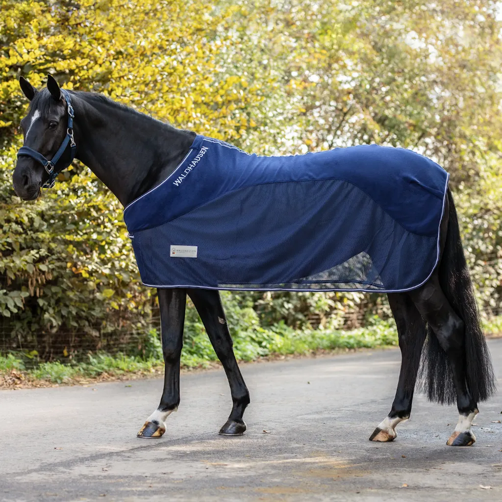 Coperta Cavallo Waldhausen Fly Rug Comfort 135 cm Blu - Benessere Puro