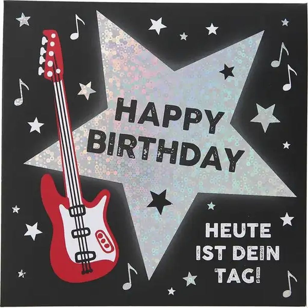 Depesche 0011694-017, Musikalische Grußkarte, Geburtstag, Mehrfarbig, Karton, 155 x 155 x 70 mm, 1 Stück(e)