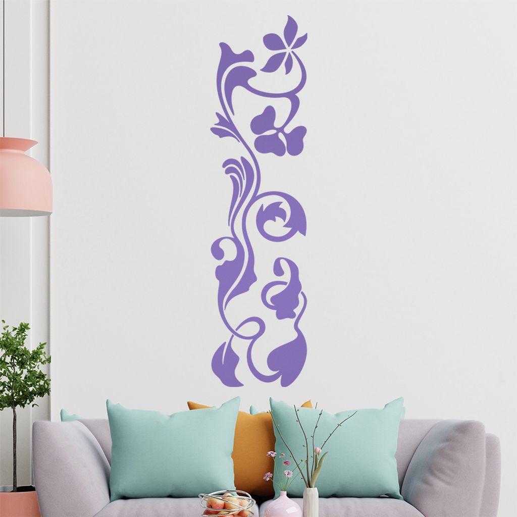 Kleeblatter - Blätter - Ornament Wandtattoo in 6 Größen - Wandaufkleber Wall Sticker - Dekoration, Küche, Wohnzimmer, Schlafzimmer, Badezimmer