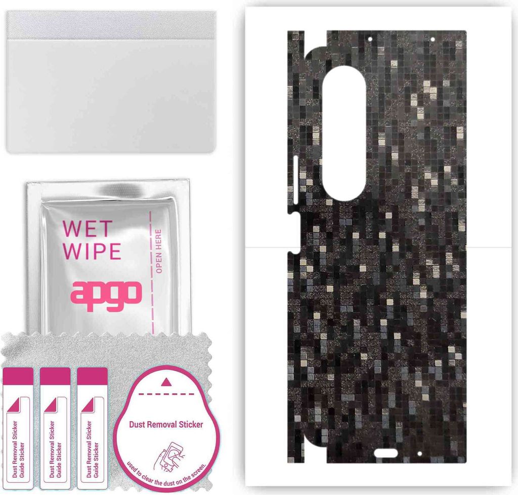 apgo Rückseite + Seiten Schutzfolie, Skin, kompatibel mit Samsung Galaxy Z Fold4, Hinten Displayschutzfolie aus Vinylfolie, kratzfest, einfache Mo...