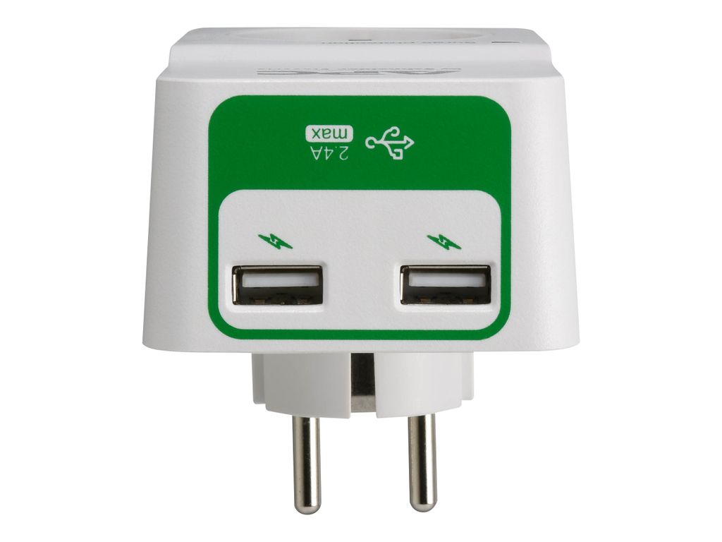 APC PM1WU2-GR APC Adapter Essential SurgeArrest 1fach 2x Obrázek produktu 