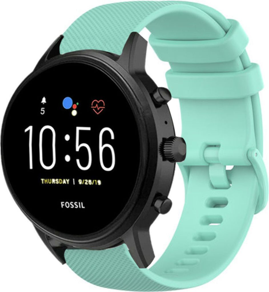 Strap-it Fossil Gen 5 Luxus-Silikonarmband (Aqua)
