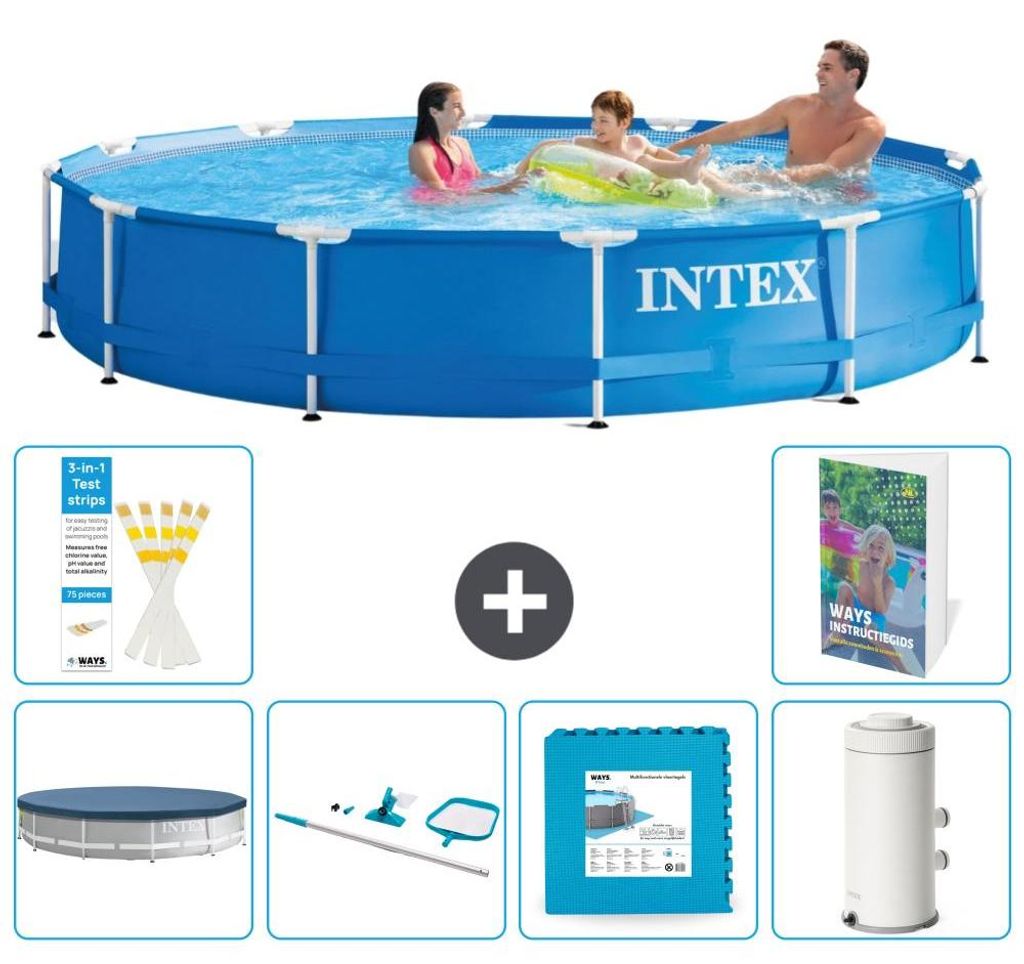 Frame Pool Rund - 366x76 cm - 7-teilig S17