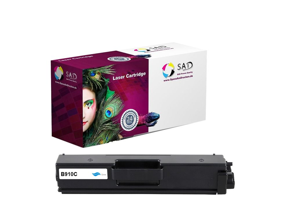 A toner cartridge and its packaging are shown against a white background.