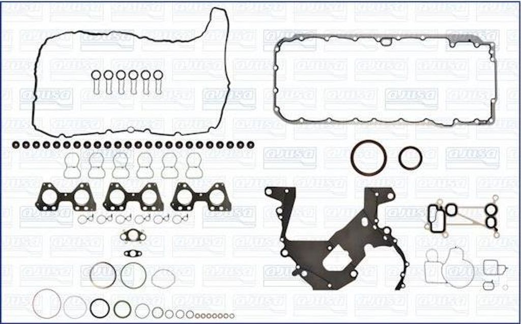 AJUSA 51053200 Motor-Dichtungsvollsatz Dichtsatz für BMW 3 Touring (E91) 3 Limousine (E90) 5 Touring (F11) 5 Limousine (F10) 3 Coupe (E92) X5 (E70)