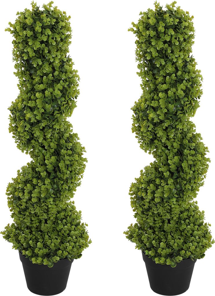 2er-Set Dekorative Pflanze, Kunstpflanzen in Töpfen, Künstliche Pflanzen für Zuhause, Indoor, Outdoor, 90 cm, Grün