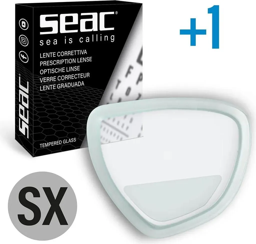 Masque de Plongée Seacsub Italia Asian Fit Silicone Transparent 2.5