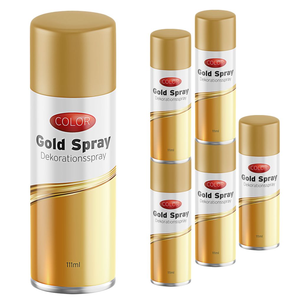Dekospray gold 6er Set 111ml Bastelspray Spraydose Produktbild 3