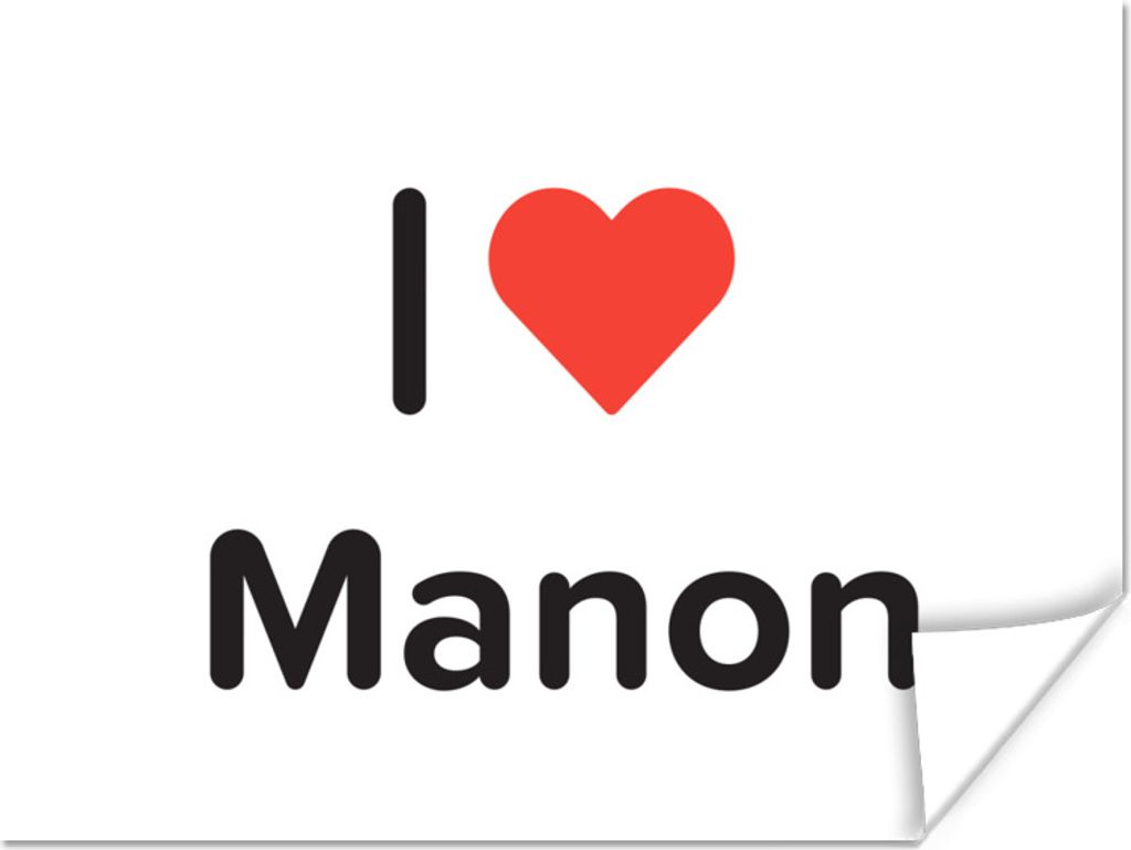 MuchoWow Poster Ich liebe - Manon - Mädchen 80x60 cm - Kunst für zu Hause