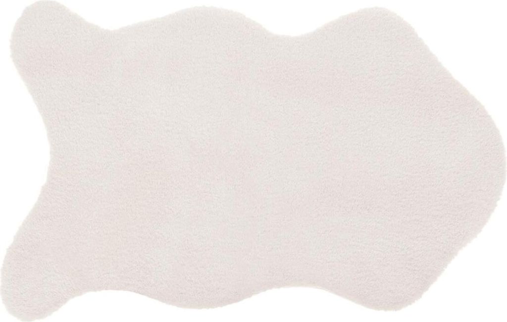 Teppich "couka" in felloptik elfenbeinweiß 60x90cm - Atmosphera créateur d'intérieur