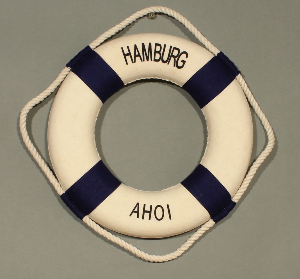 Rettungsring Deko 35cm blau Hamburg Ahoi maritimer Ring