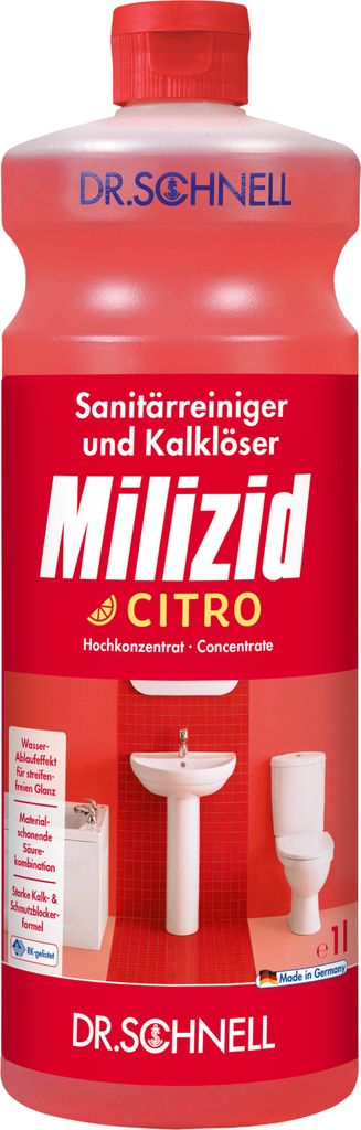 Dr. Schnell Milizid Citro Sanitärreiniger und Kalklöser 1 L Produktbild 4