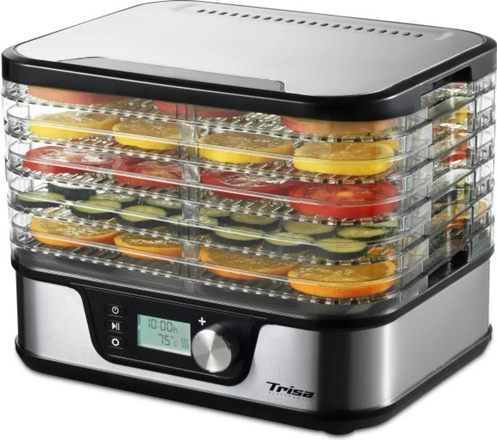 Déshydrateur alimentaire Trisa à 5 plateaux réglables et écran LCD