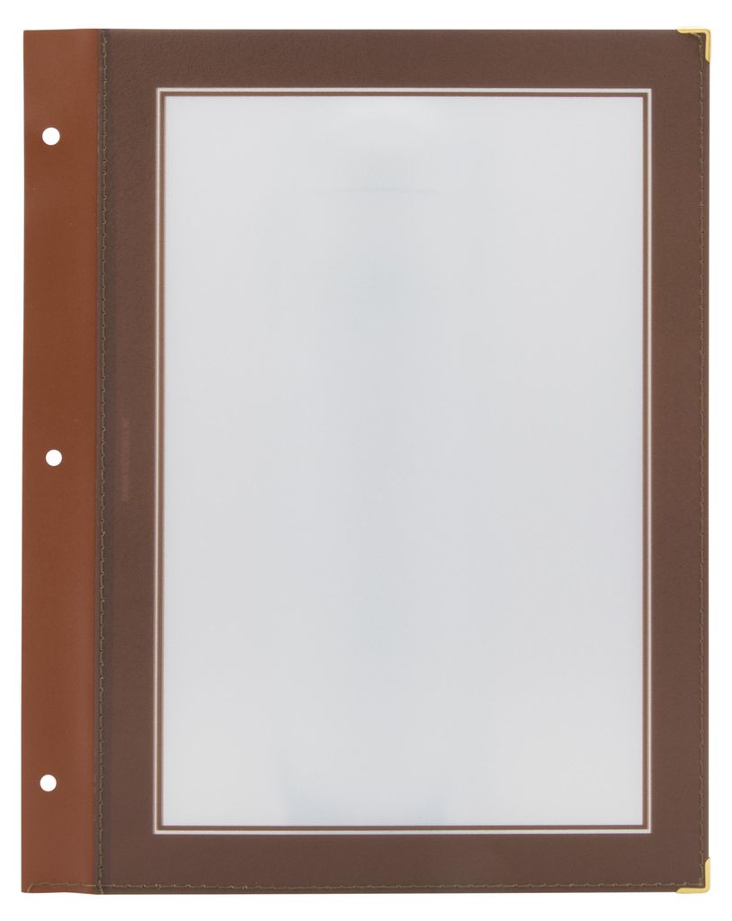 Securit® insteekhoezen voor Wood menukaart A4 in bruin Productafbeelding 