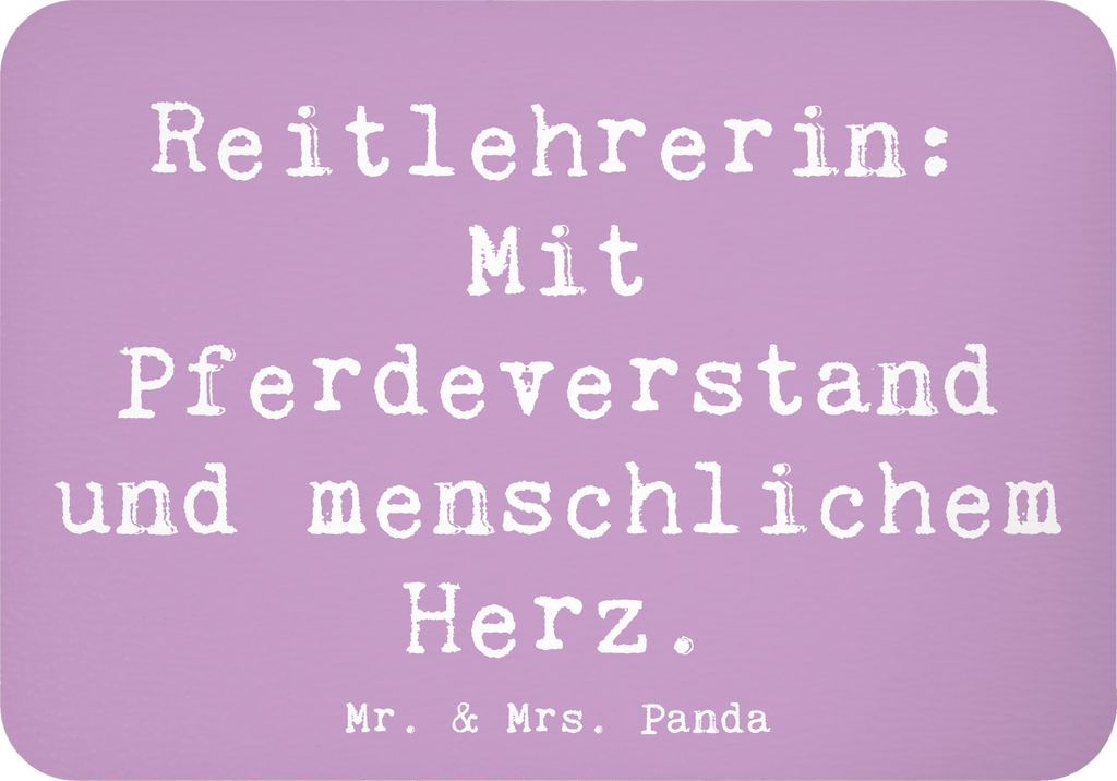 Mr. & Mrs. Panda Kühlschrankmagnet Spruch Reitlehrerin Herz - Lavendeltraum - Geschenk, bildmagnet, Beruf, Reitplatz, Reitsport, Berufspassion, Be...