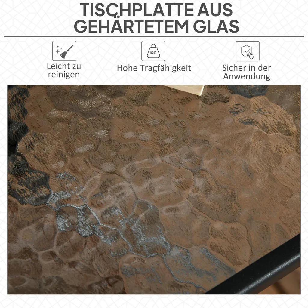 Table d'extérieur robuste avec trou parasol et pieds antidérapants - 5