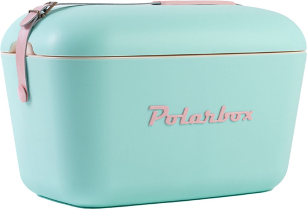 Kreher Kühlbox Passive Kühlbox Kühltaschen Polar in Retro Vintage Design aus Kunststoff mit polystyrol (Airpop) thermische Isolierung - 20L, T...
